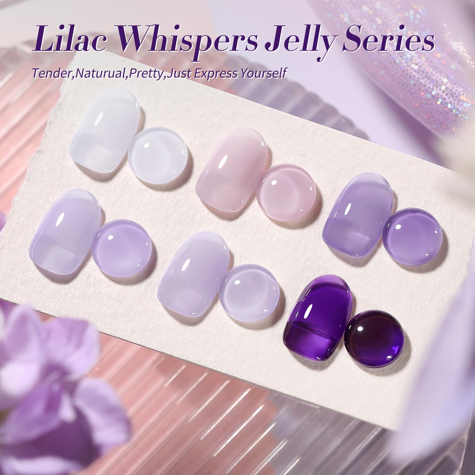 Born Pretty Jelly Violet – application avec couche de base pour une tenue durable