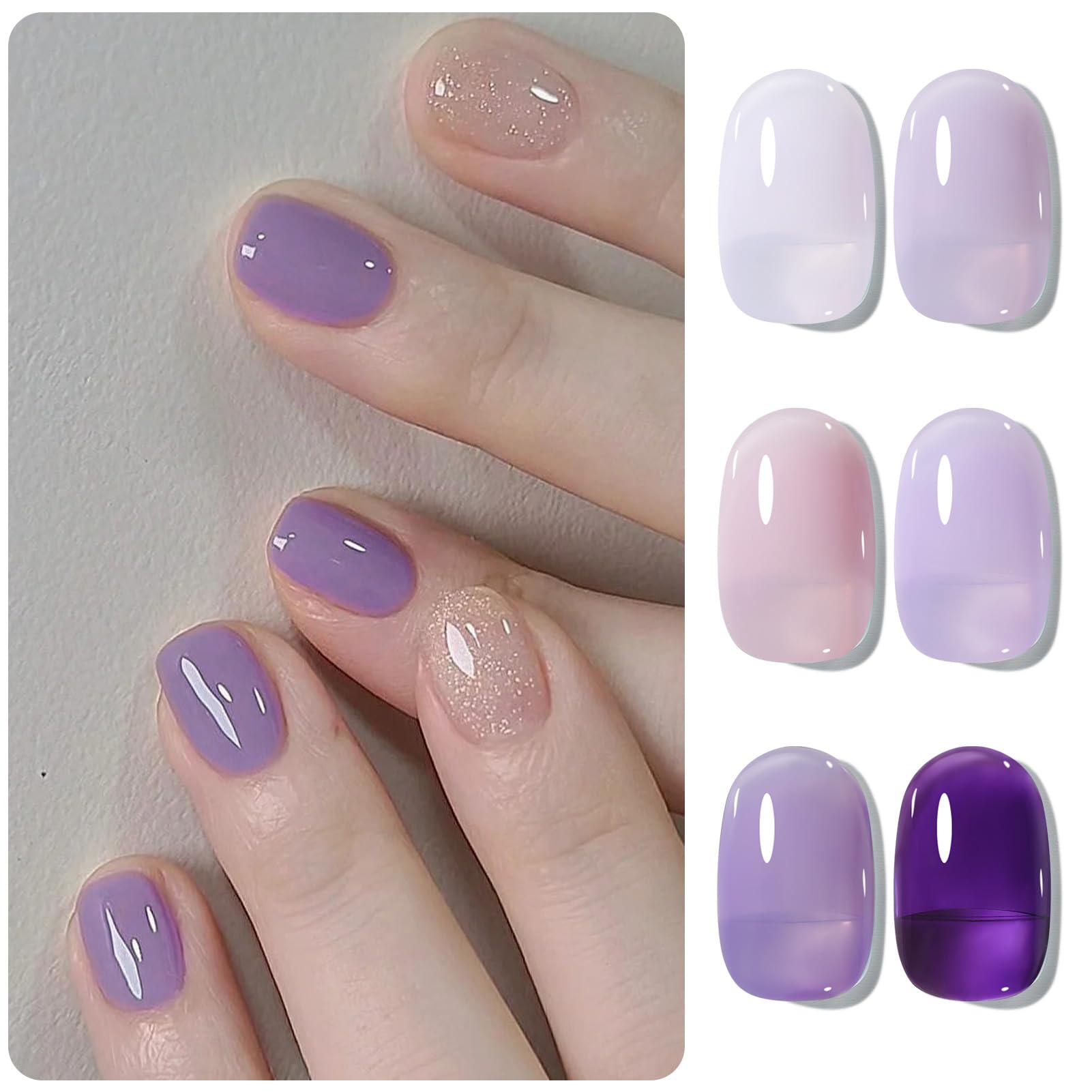 Born Pretty Jelly Violet – flacon close-up, couleurs riches et intenses