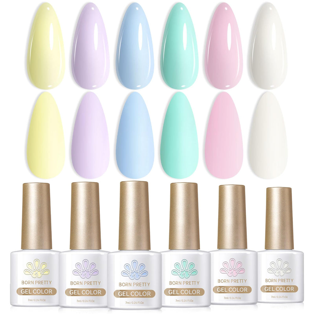 Vernis gel Born Pretty rose pastel, couleur douce avec éclat potentiel.