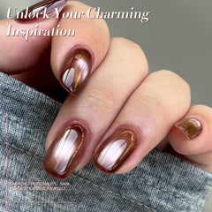 Teinte brun profond du vernis gel magnétique Born Pretty Cat