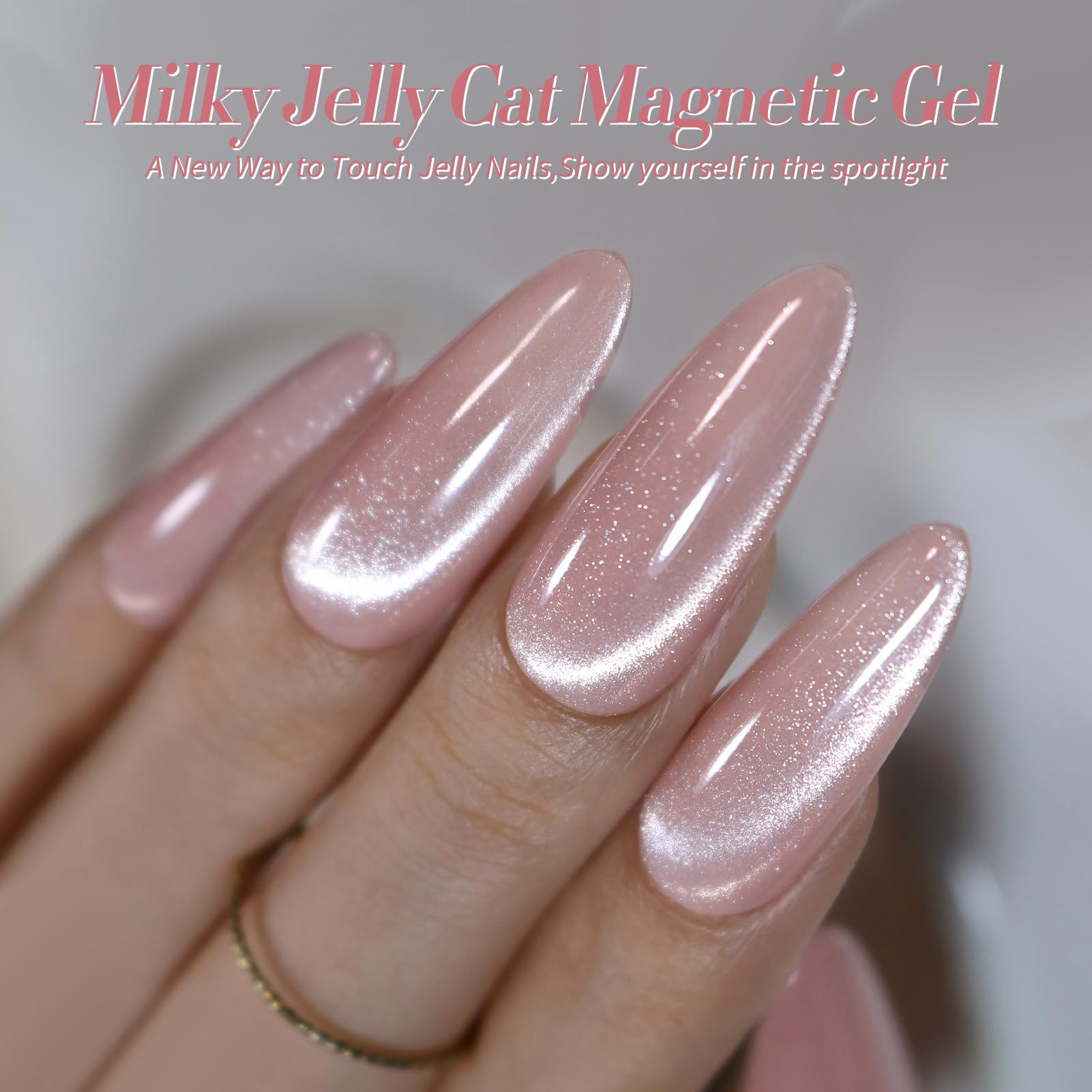 Vernis gel magnétique Born Pretty chat argenté pour un fini métallique.