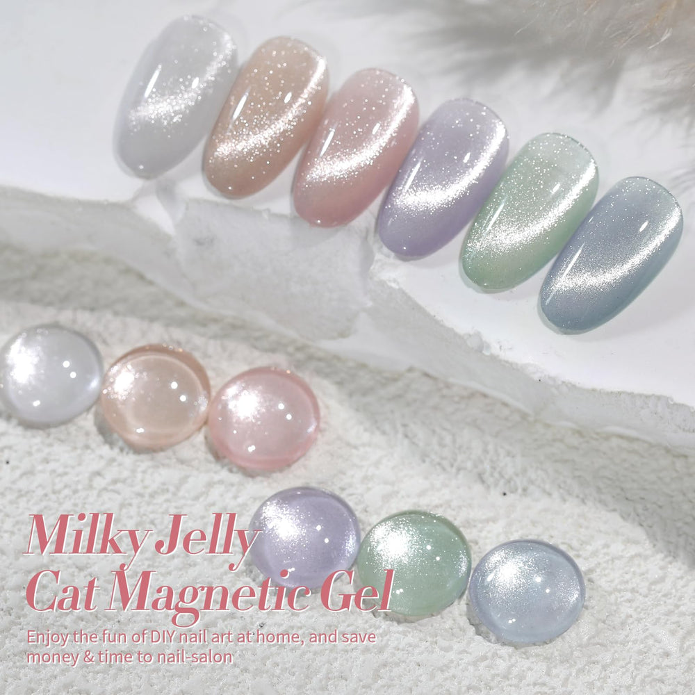 Vernis gel magnétique Born Pretty chat effet magnétique sur ongles.