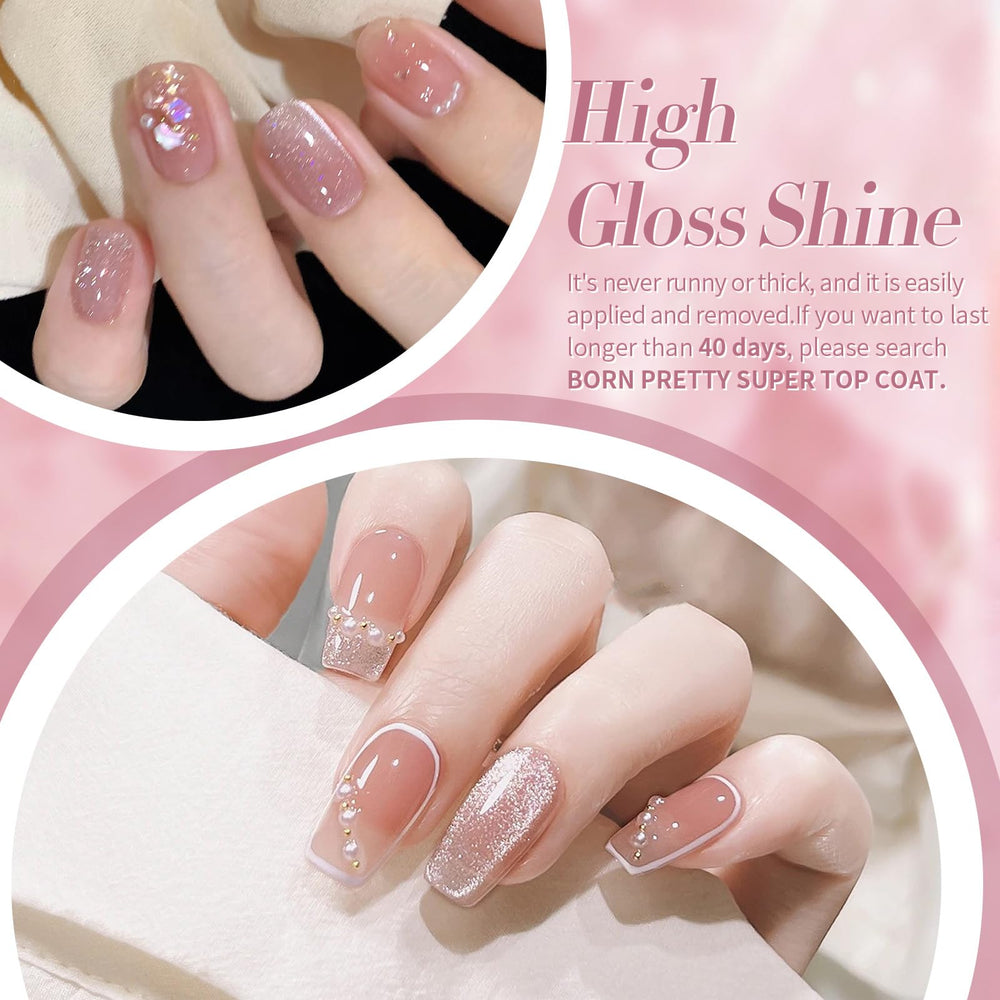 Born Pretty vernis gel magnétique germe de blé, couleur douce et durable.