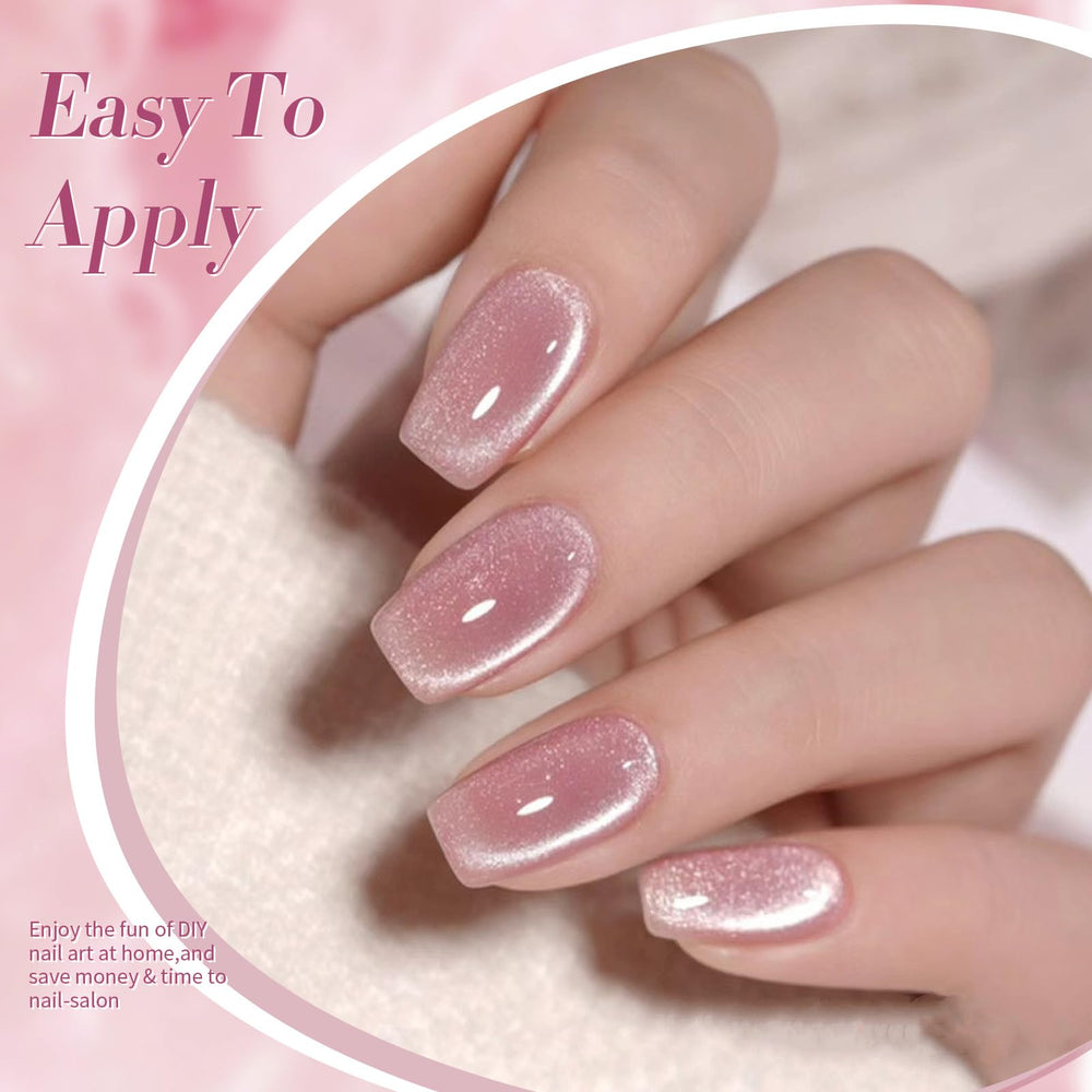 Born Pretty vernis gel magnétique pétales, couleur délicate pour un style quotidien.