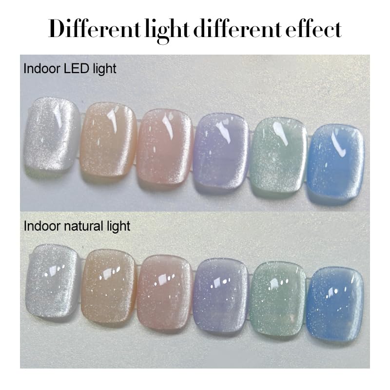 Vernis gel magnétique Born Pretty chat teinte peau claire pour un look neutre.