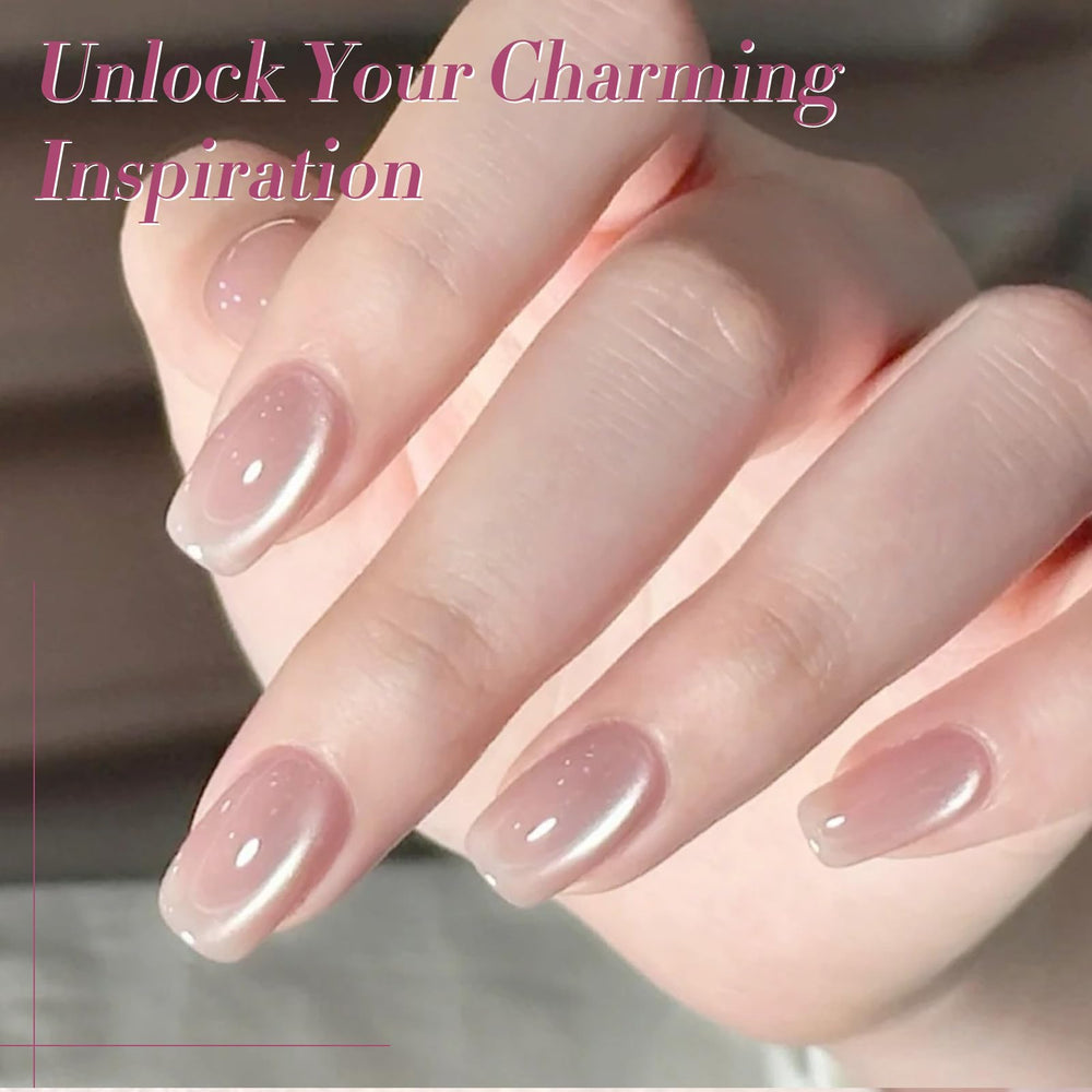 Born Pretty vernis gel magnétique yeux marron, teinte riche et chic.