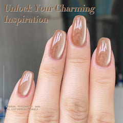 Teinte Nude lunaire Moonlight, vernis gel Born Pretty pour automne.