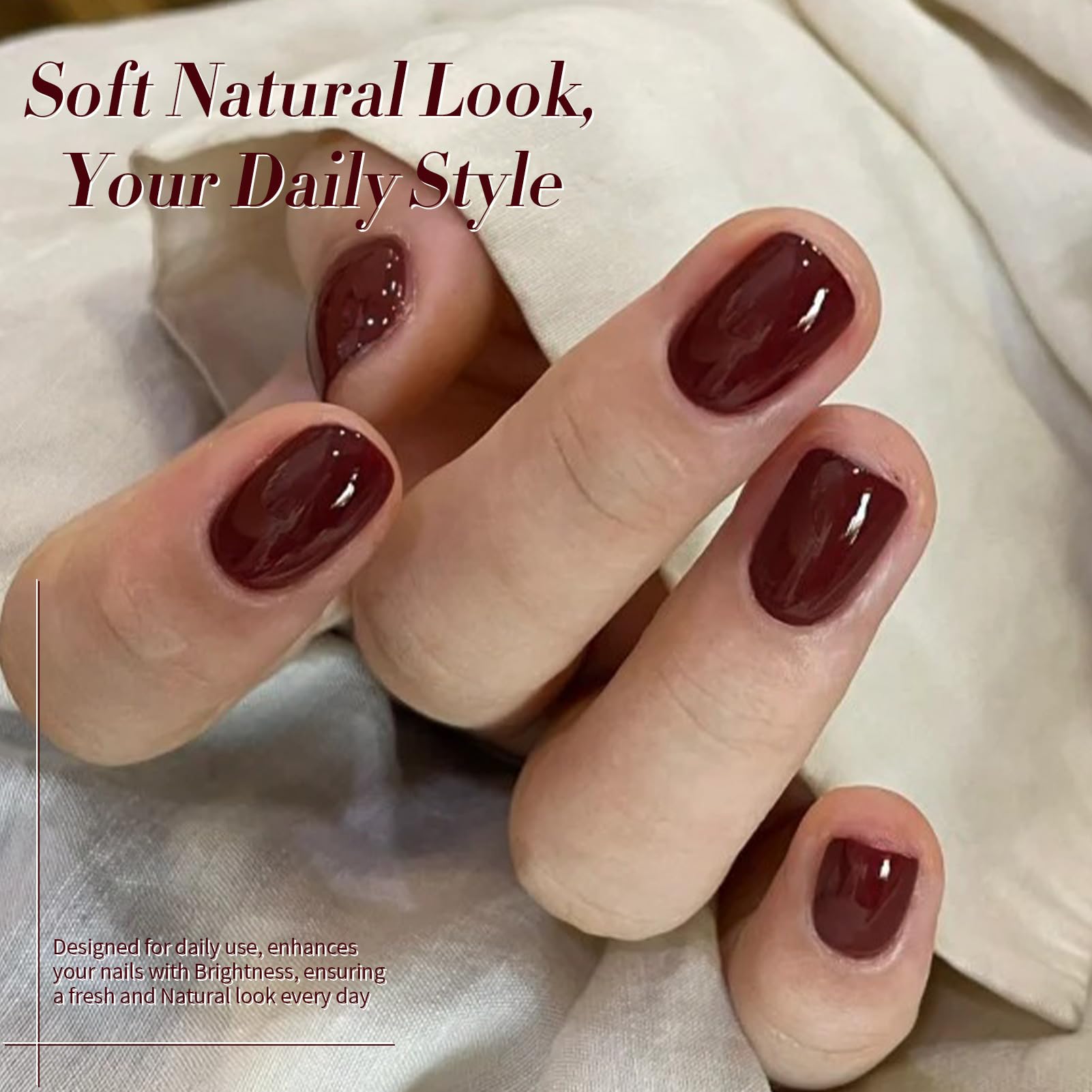 Vernis gel Born Pretty noisette creme, fini naturel et application rapide.
