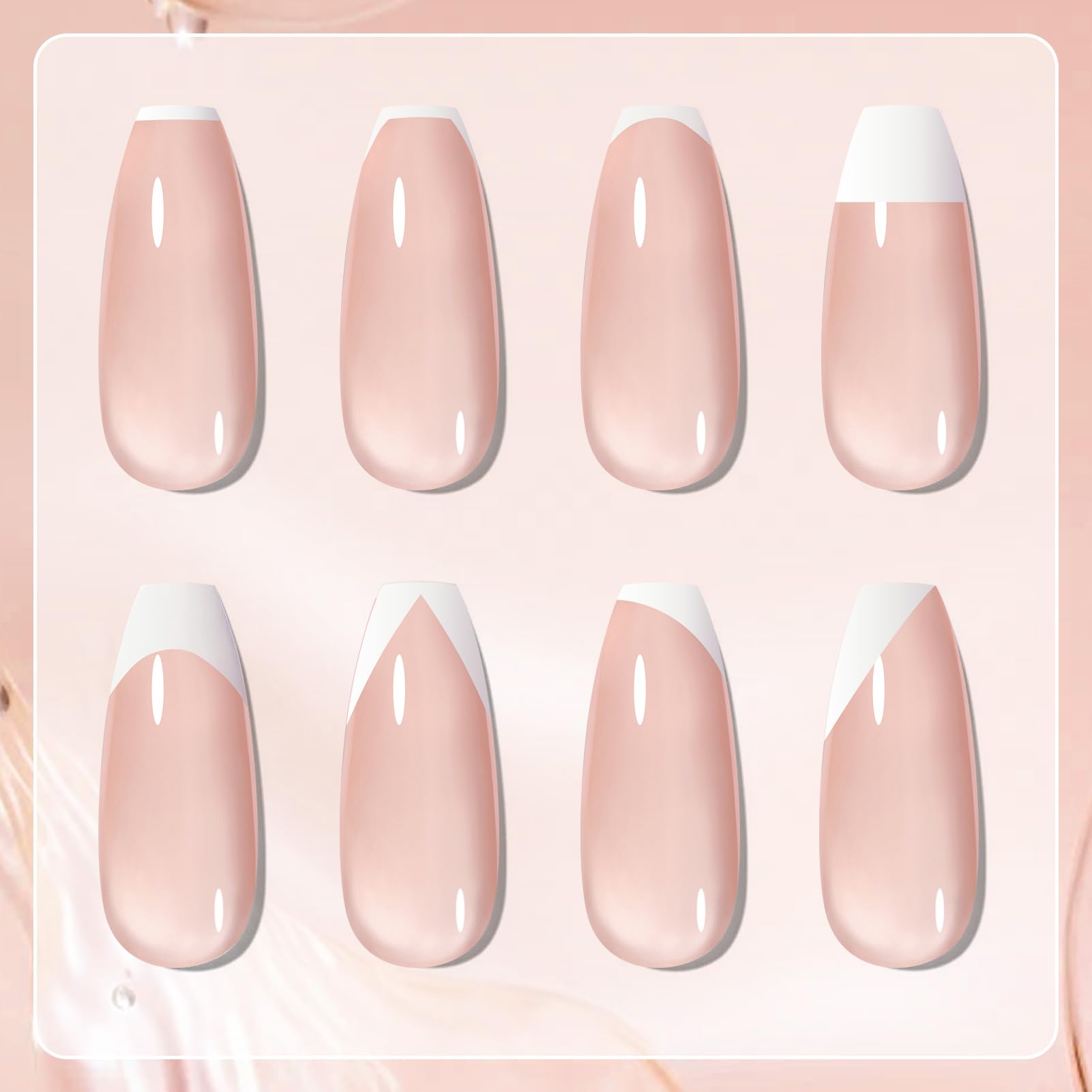 Vernis gel nude translucide Born Pretty pour un fond élégant.