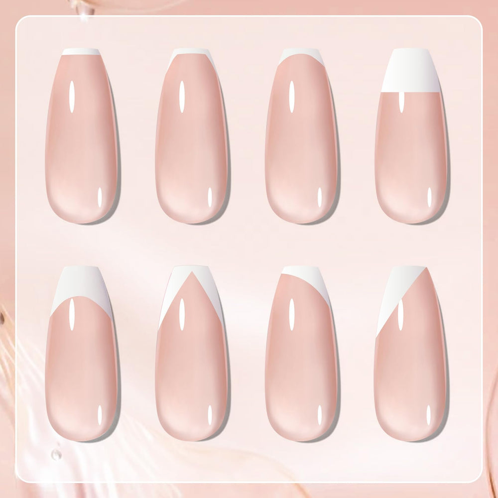 Vernis gel nude translucide Born Pretty pour un fond élégant.