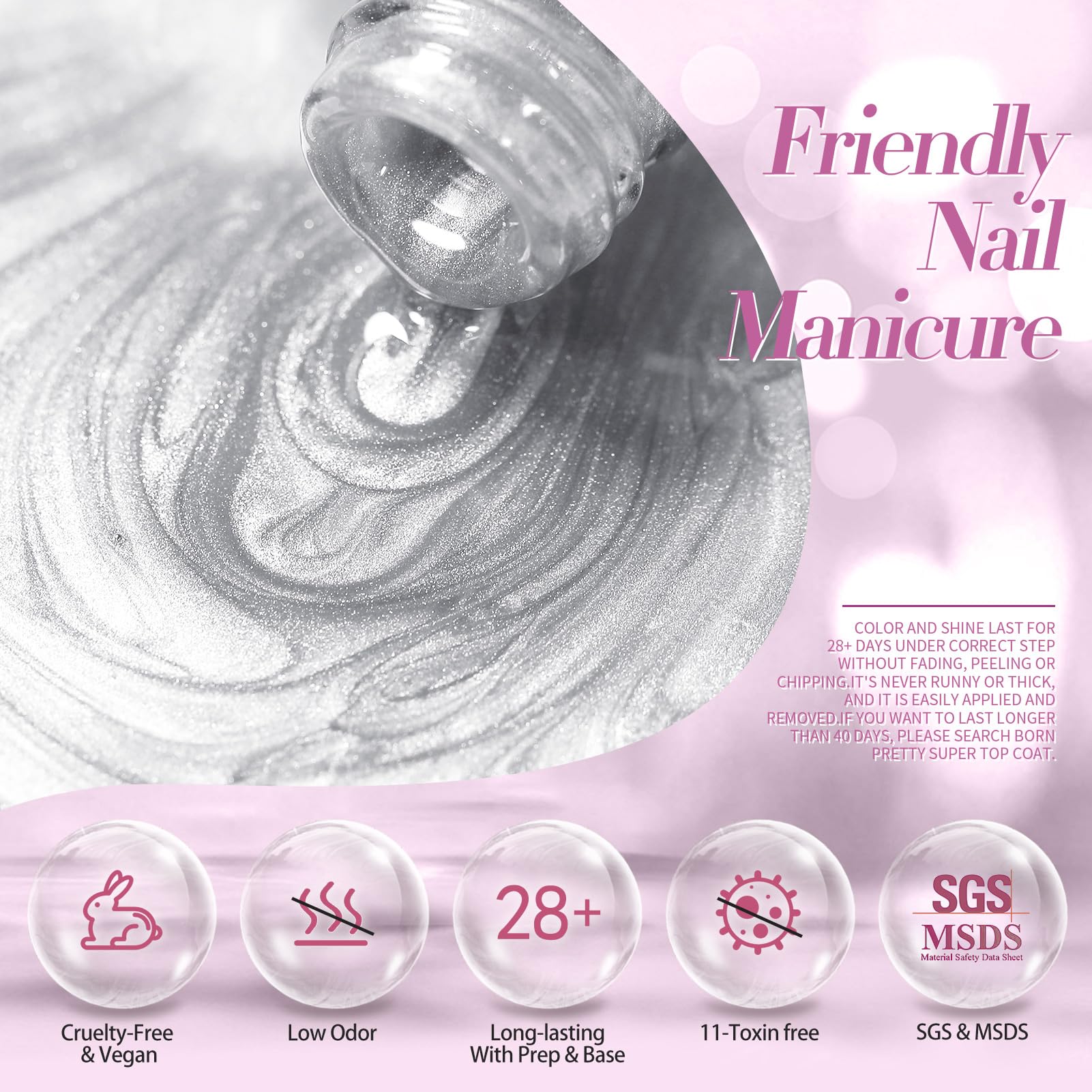 Emballage cadeau élégant du kit Born Pretty vernis gel.