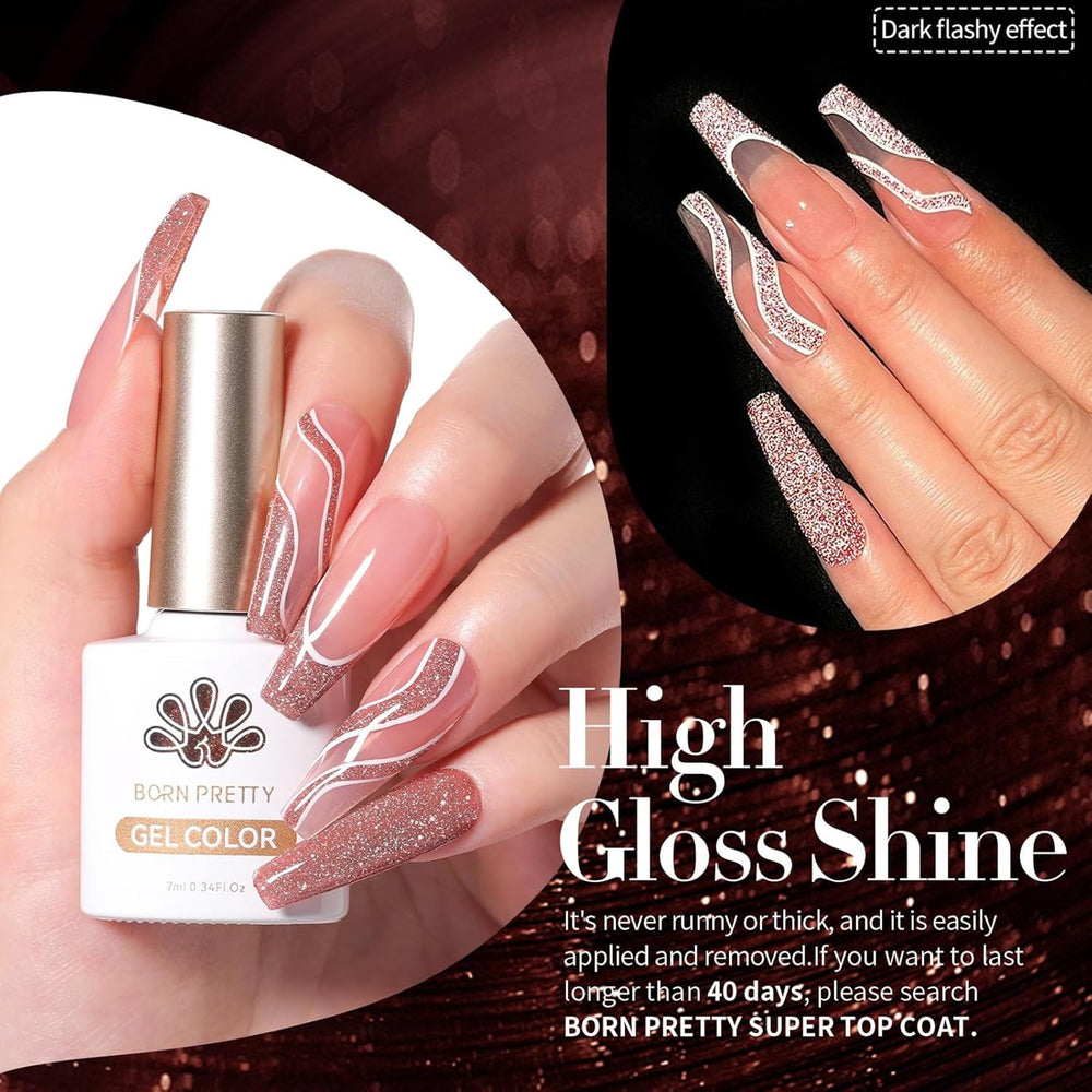 Vernis gel Born Pretty pailleté pour brillance longue durée