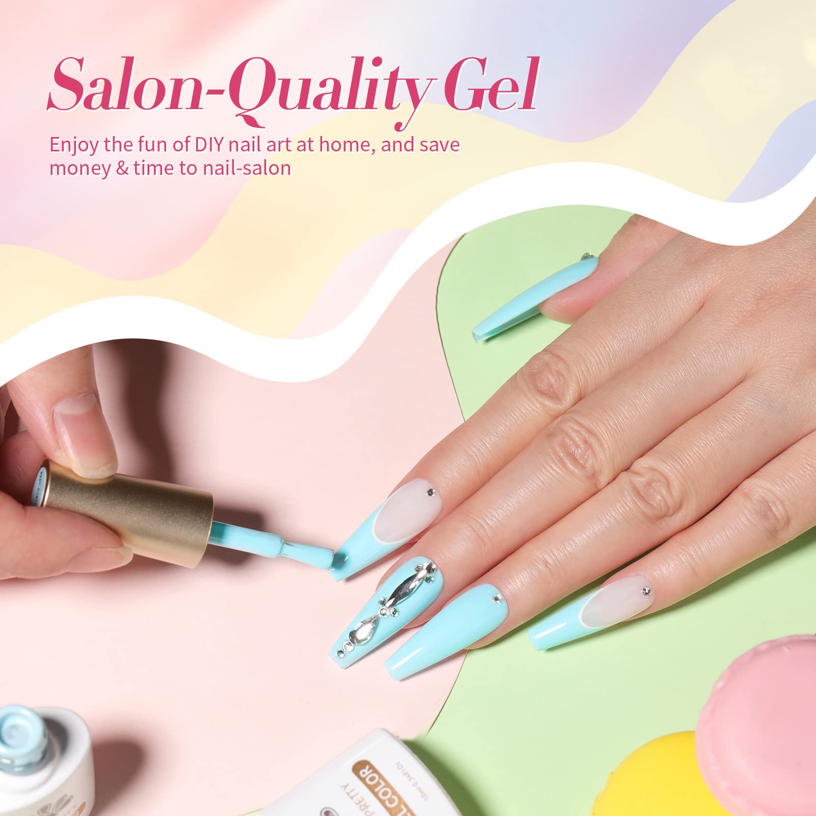 Base et top coat recommandés pour optimiser la tenue, Born Pretty.
