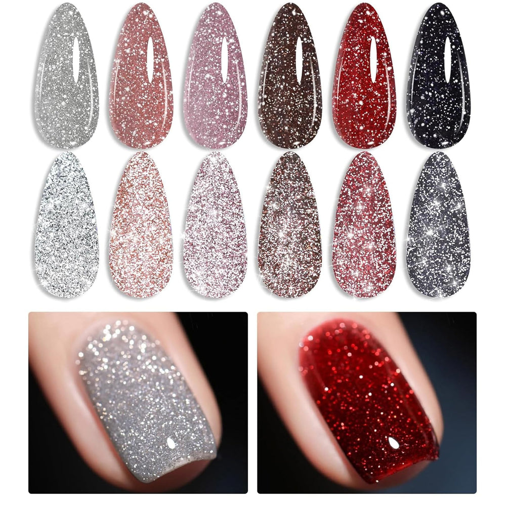Vernis gel Born Pretty réfléchissant noir pour un style soirée