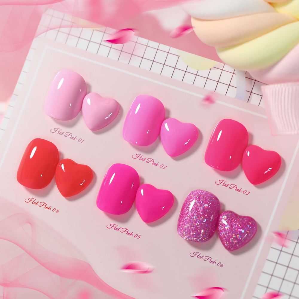 Vernis gel Born Pretty rose neon, pinceau applicateur précis pour une manucure uniforme.
