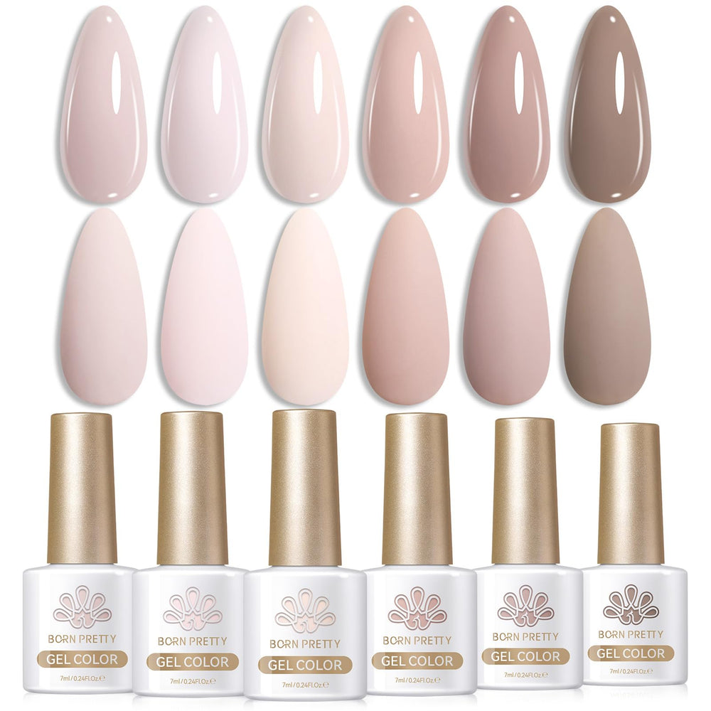 Born Pretty vernis gel rose nude — application facile pour une manucure rapide.