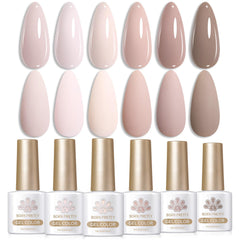 Born Pretty vernis gel rose nude — application facile pour une manucure rapide.
