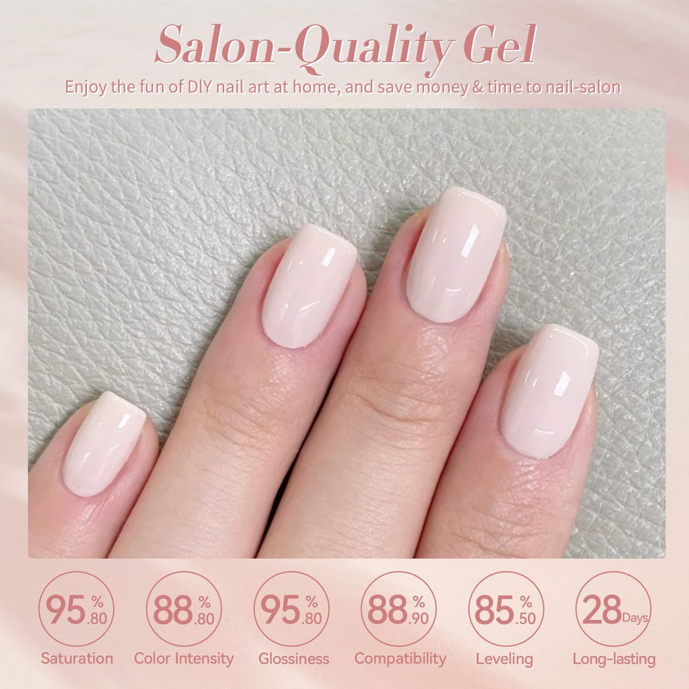 Born Pretty vernis gel rose nude — pratique pour le salon à domicile.