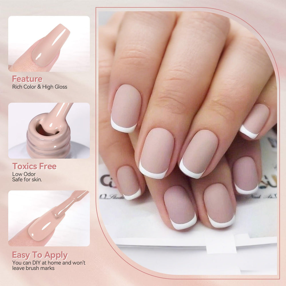 Born Pretty vernis gel rose nude — cadeau parfait pour les amoureuses de manucure.
