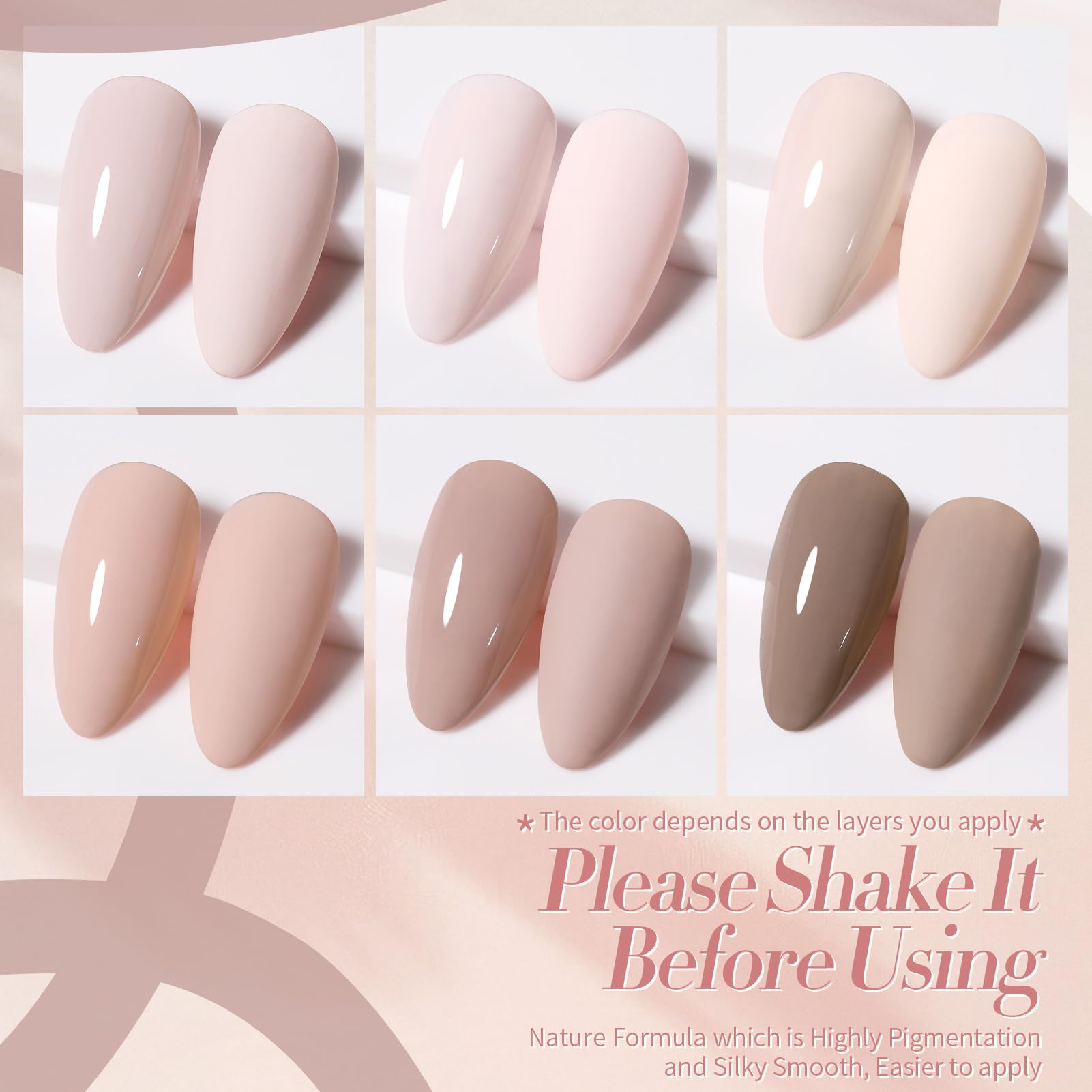 Born Pretty vernis gel rose nude — palette automne-hiver idéale pour looks.