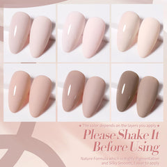 Born Pretty vernis gel rose nude — palette automne-hiver idéale pour looks.