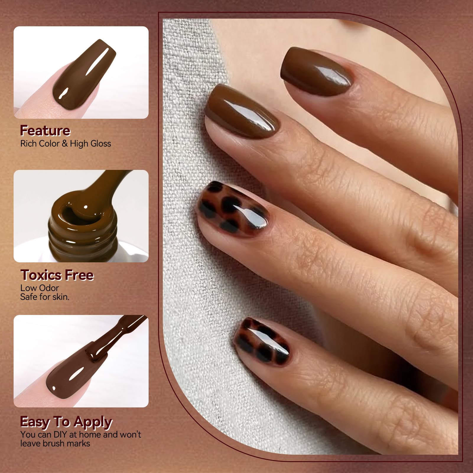 Vernis gel Born Pretty rose poudre, teinte subtile et polyvalente.
