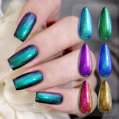 Vernis gel Sirène Born Pretty avec paillettes, effet étincelant.