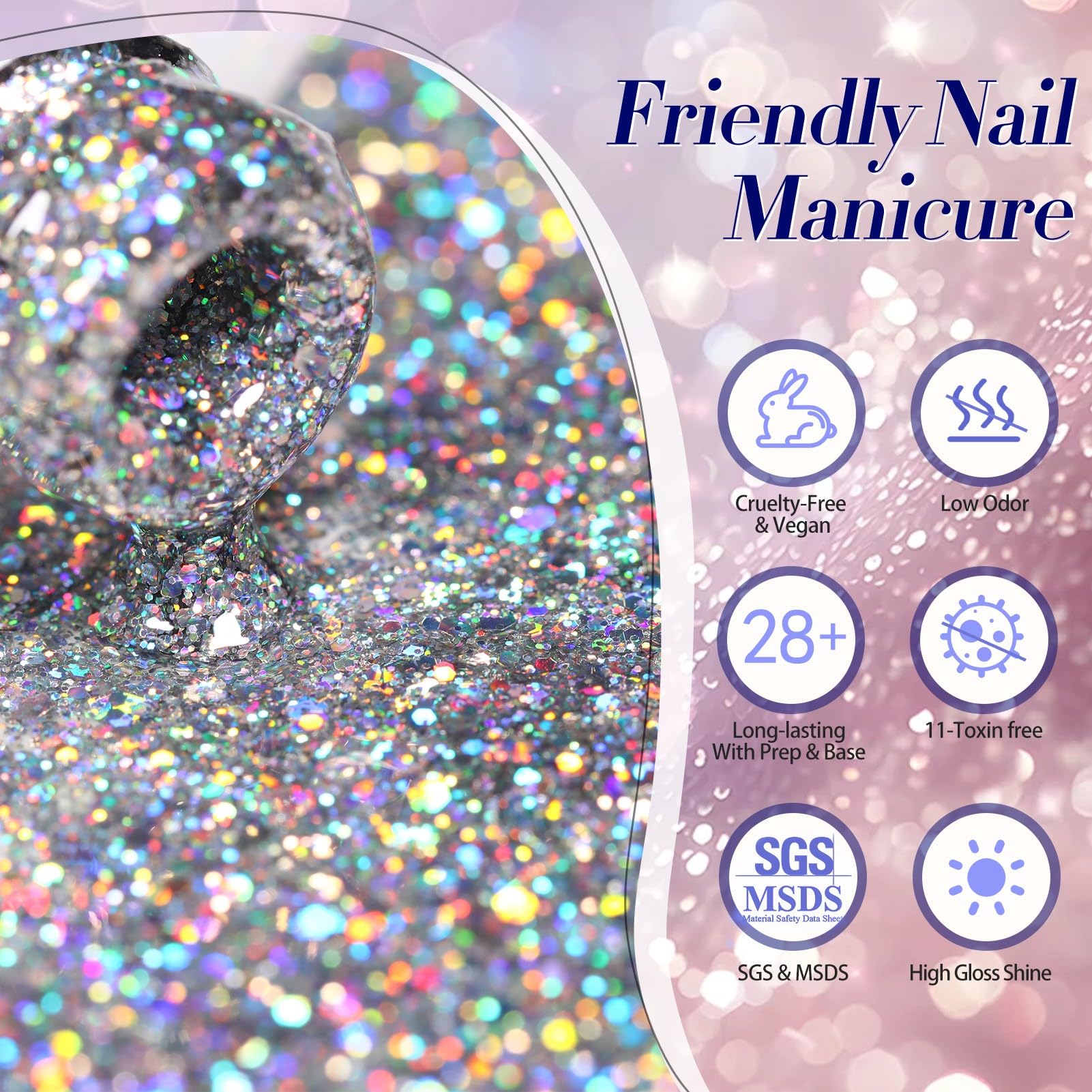 Vernis gel soak-off Born Pretty — retrait facilité pour maniabilité.
