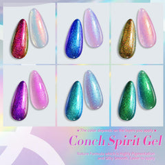 Vernis gel Transparent perle Born Pretty, effet irisé discret.