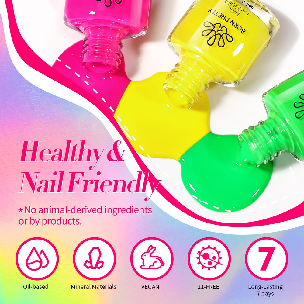 Échantillon de couleurs néon Born Pretty pour l'inspiration
