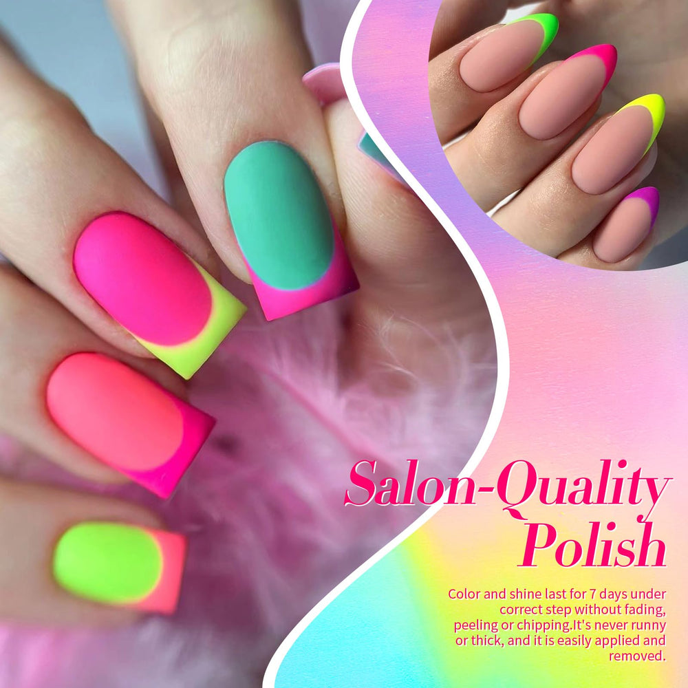 Vernis néon Born Pretty – fini brillant sur chaque couche