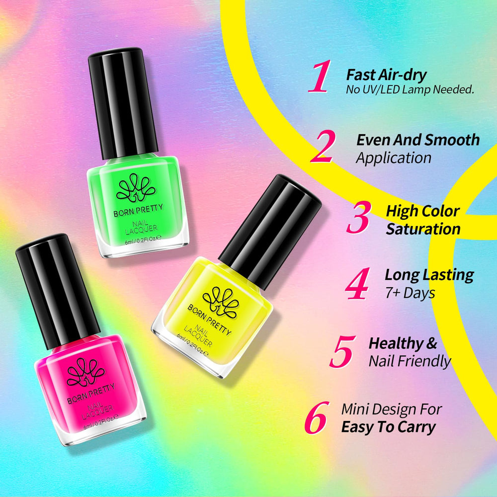 Formule douce pour la peau dans le vernis néon Born Pretty