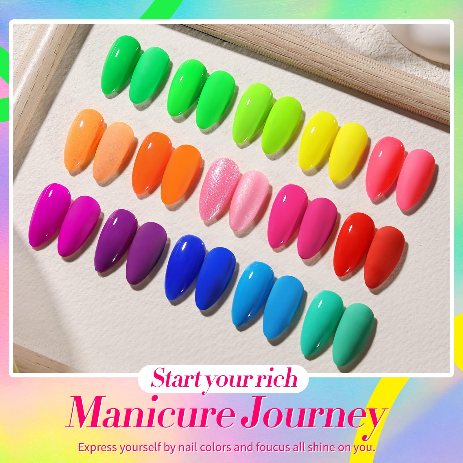Vernis néon Born Pretty – séchage rapide sans lampe pour des retouches aisées