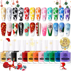 Vernis stamping Born Pretty rouge en flacon, motifs nets et audacieux