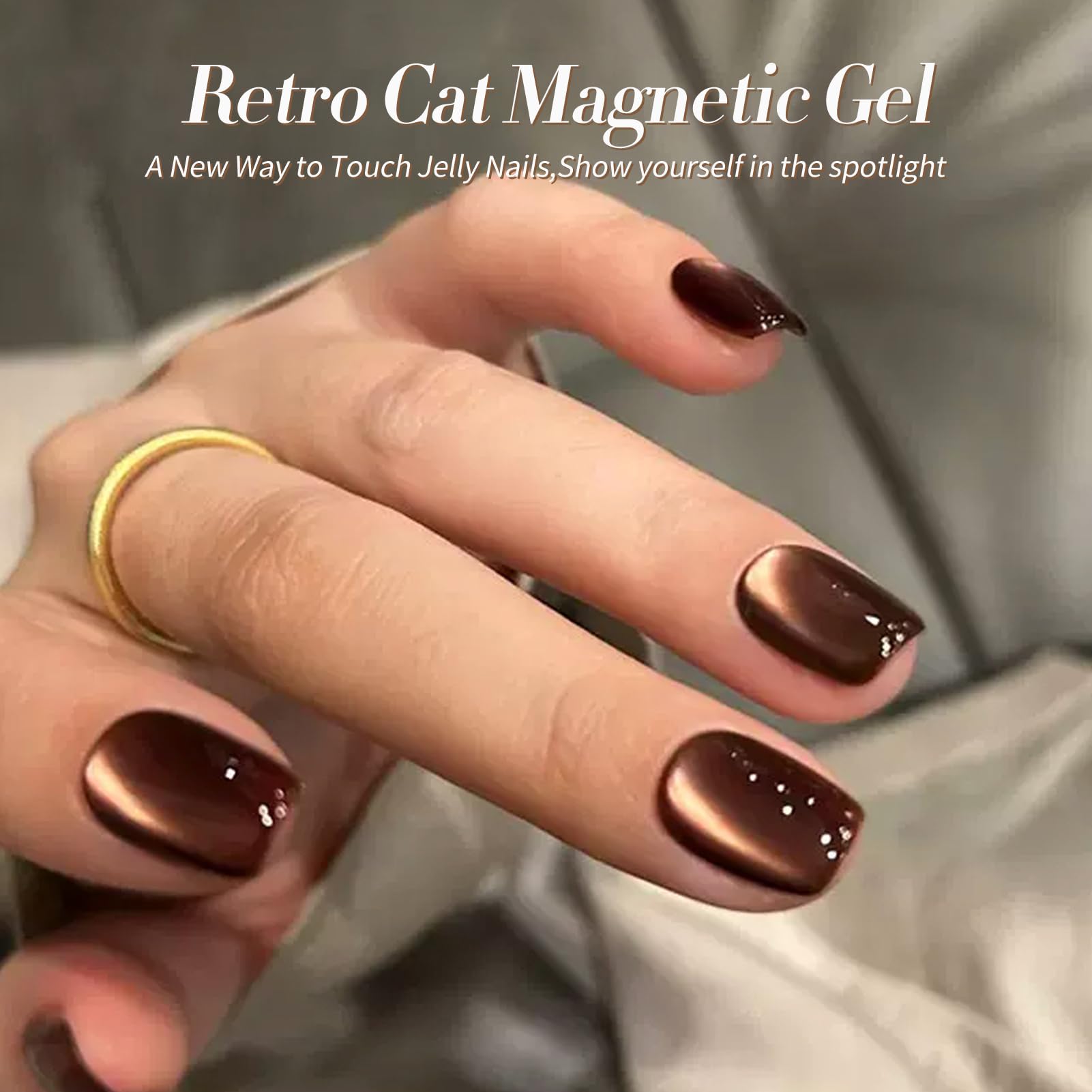 Born Pretty coffret gel magnétique œil de chat – gris et vert.