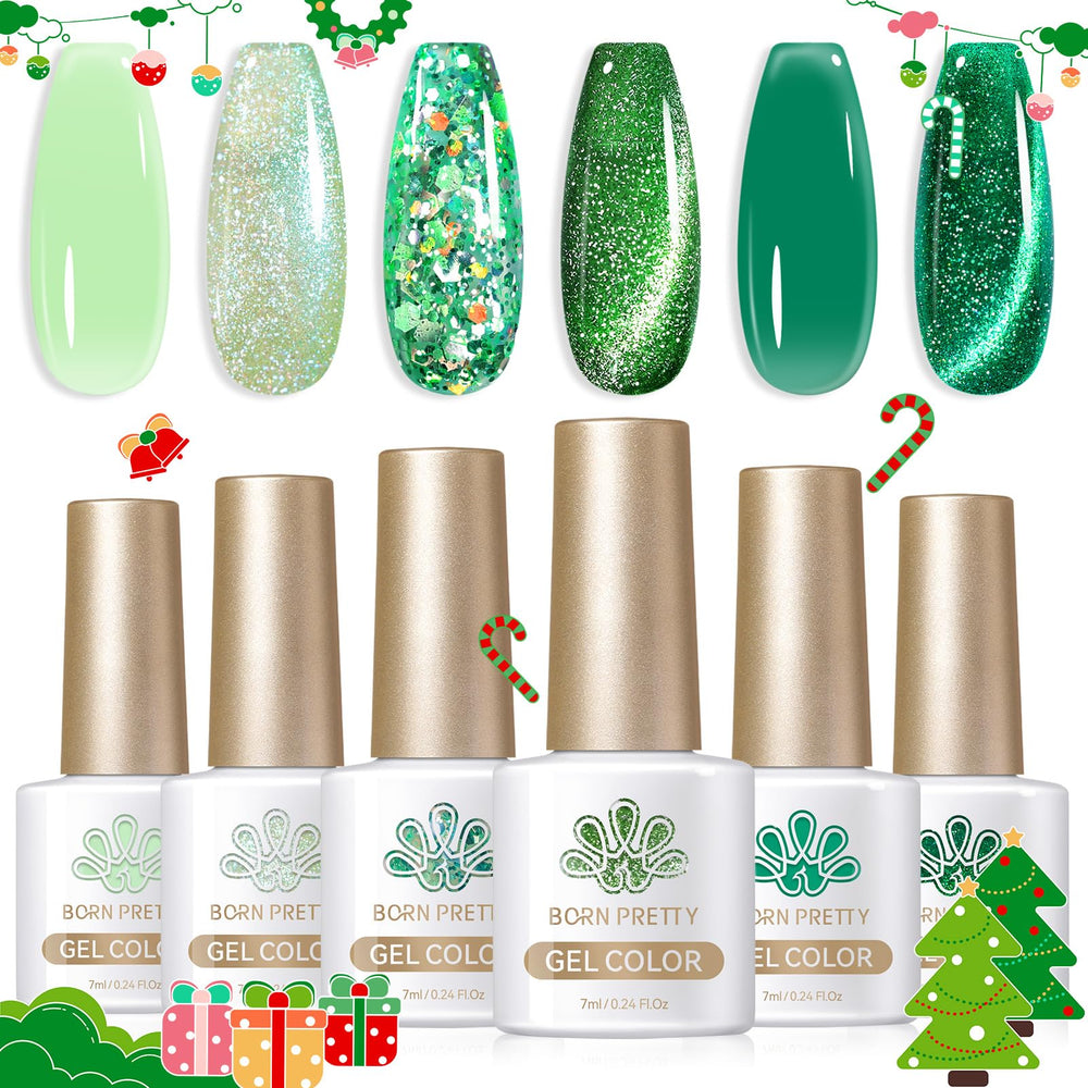 Vernis gel vert chat magnetique Born Pretty effet œil félin