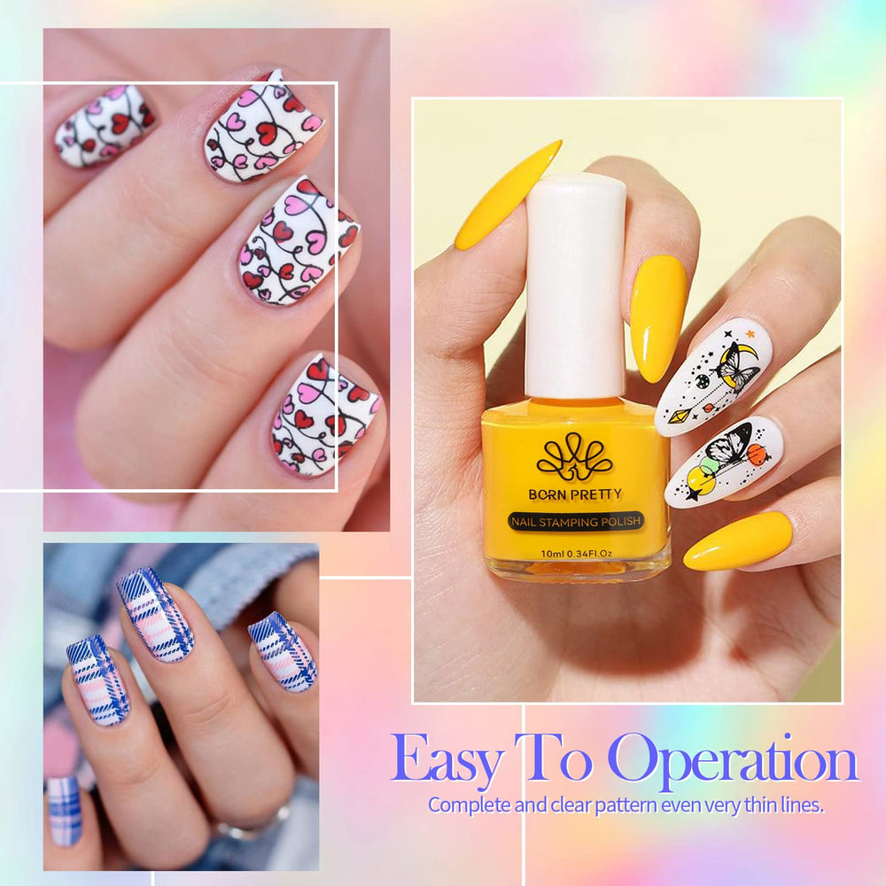 Vernis stamping Born Pretty – démonstration facile pour débutants et designs créatifs.