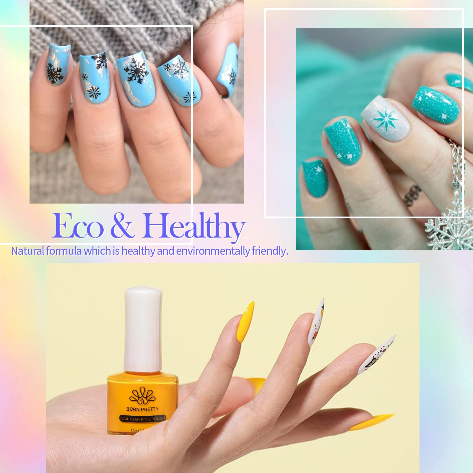 Ensemble coffret Born Pretty, présentation cadeau idéale pour les amateurs d’ongles.