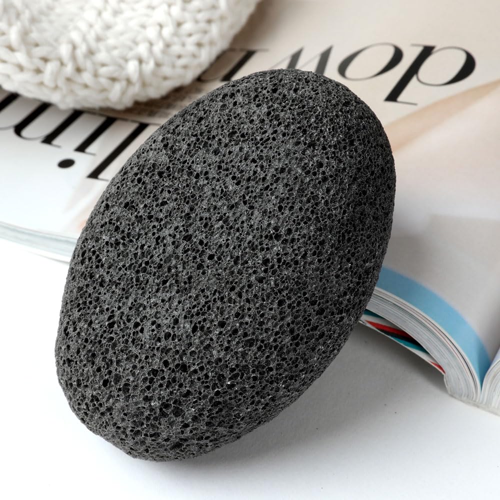 Borogo pierre pumice naturelle pour pieds et mains, utilisation compacte.