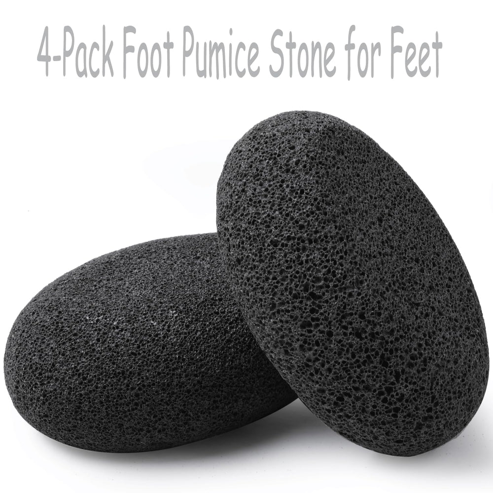 Borogo pierre pumice naturelle pour pieds noir, détail des trous exfoliants.