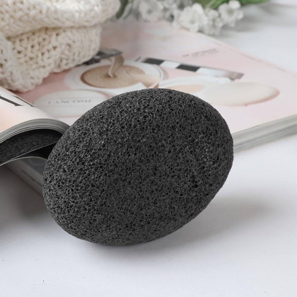 Borogo pierre pumice naturelle pour pieds noir, rituel de soin quotidien.