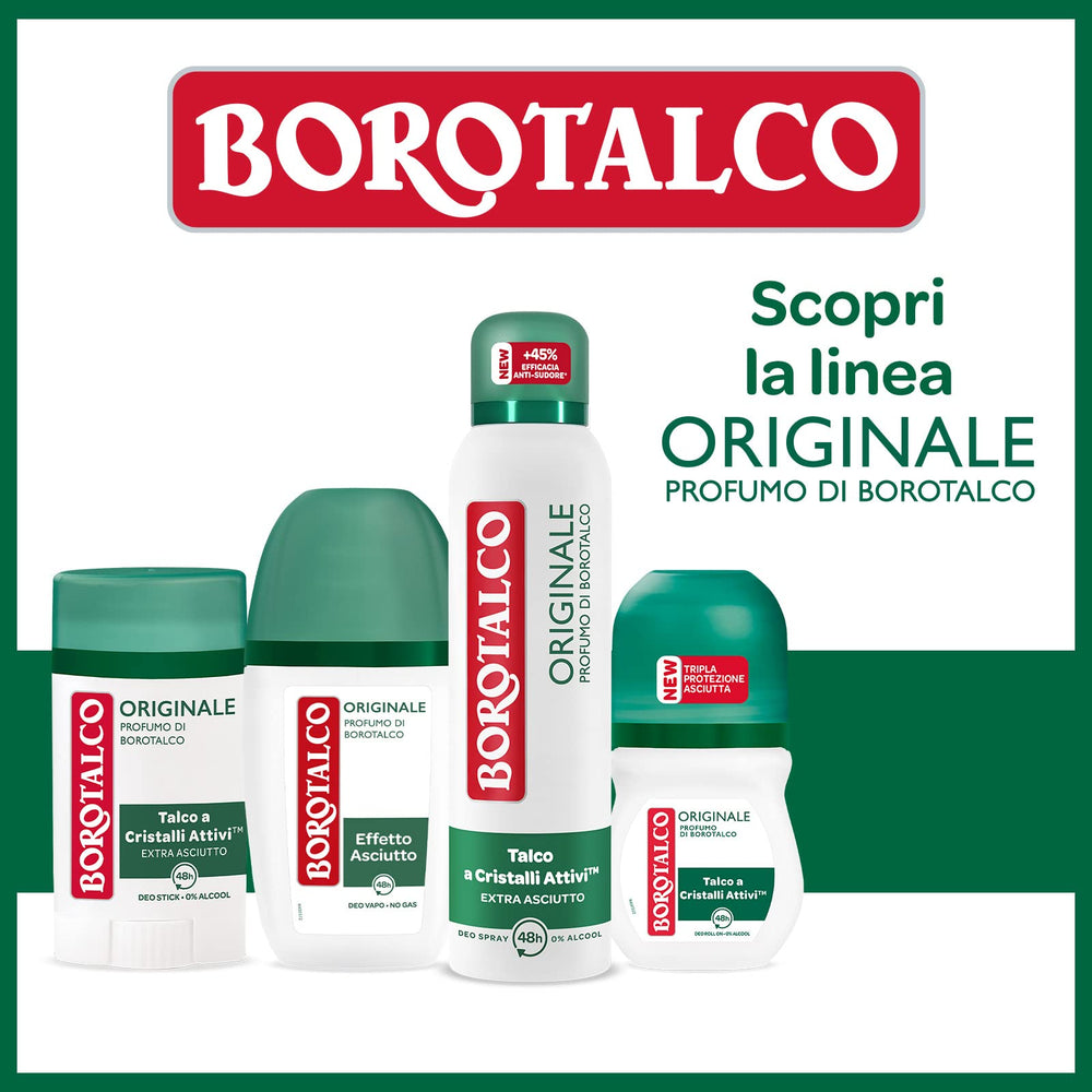 Borotalco Déo Stick Original Microtalc – dermatologiquement testé, fabrication en Italie