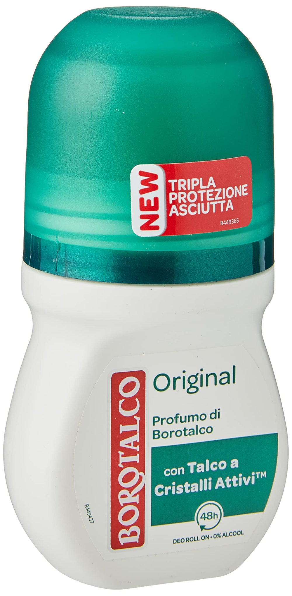 Borotalco Déodorant Roll-On Original, flacon élégant pour une fraîcheur quotidienne durable