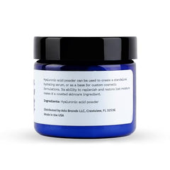Bos Essentials mélange poudre hyaluronique pure avec eau pour serum frais.