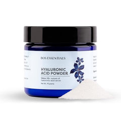 Bos Essentials poudre hyaluronique pure prête à mesurer pour mélange personnalisé.