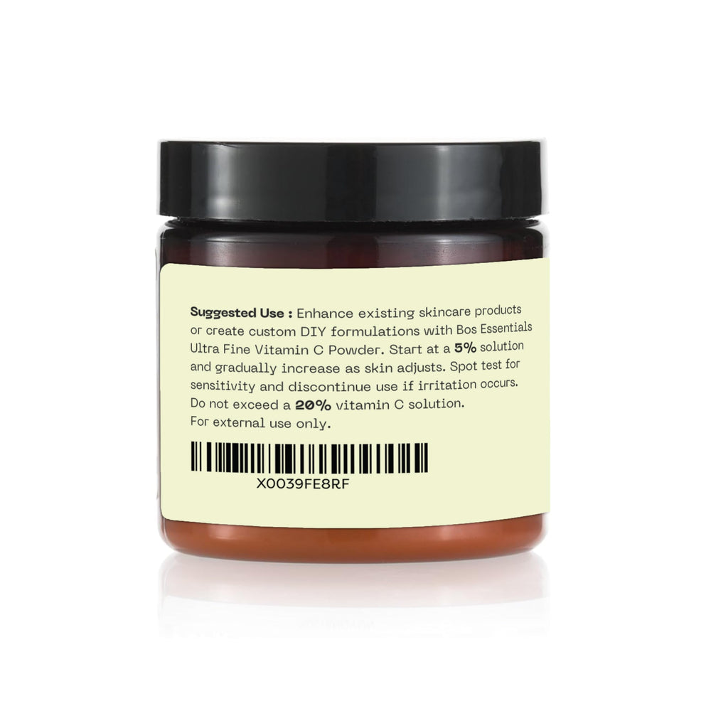 Bos Essentials Poudre Vitamine C Ultra Fine, application visage pour routine éclat