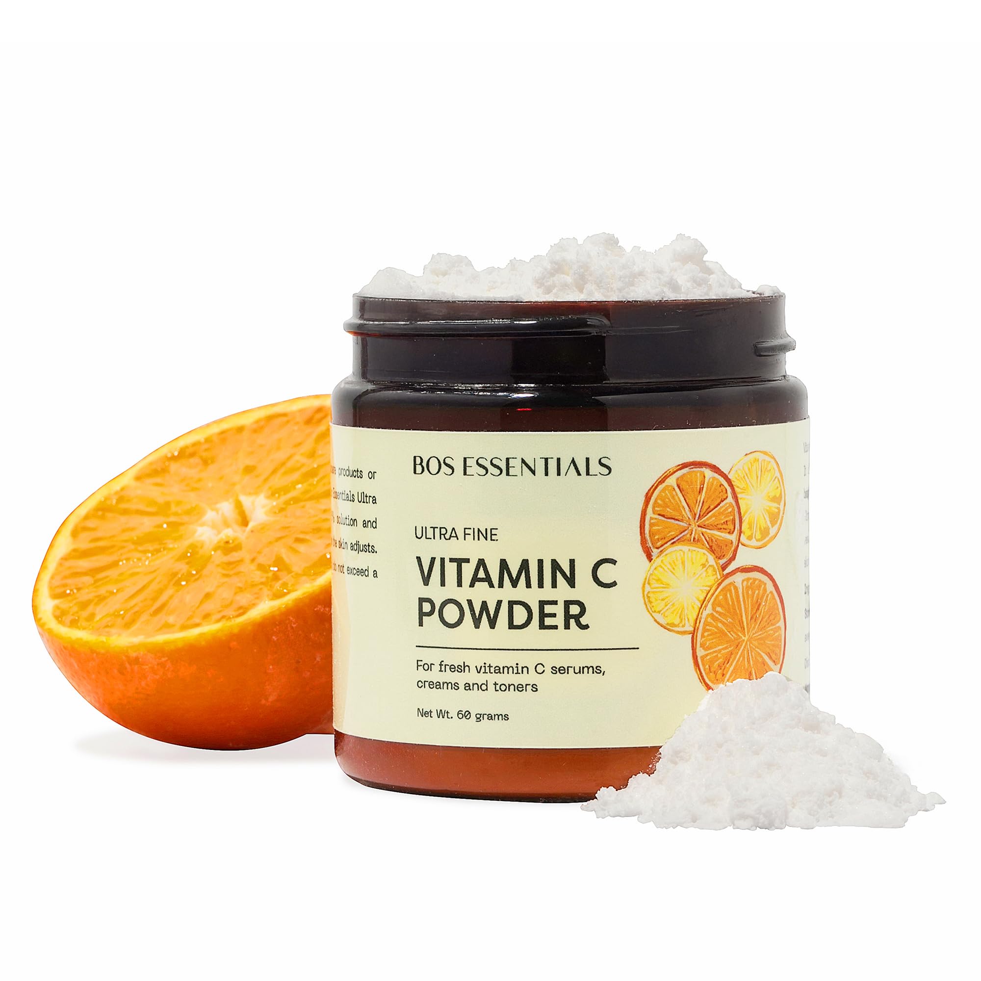 Bos Essentials Poudre Vitamine C Ultra Fine, emballage 60 g prêt à l'emploi