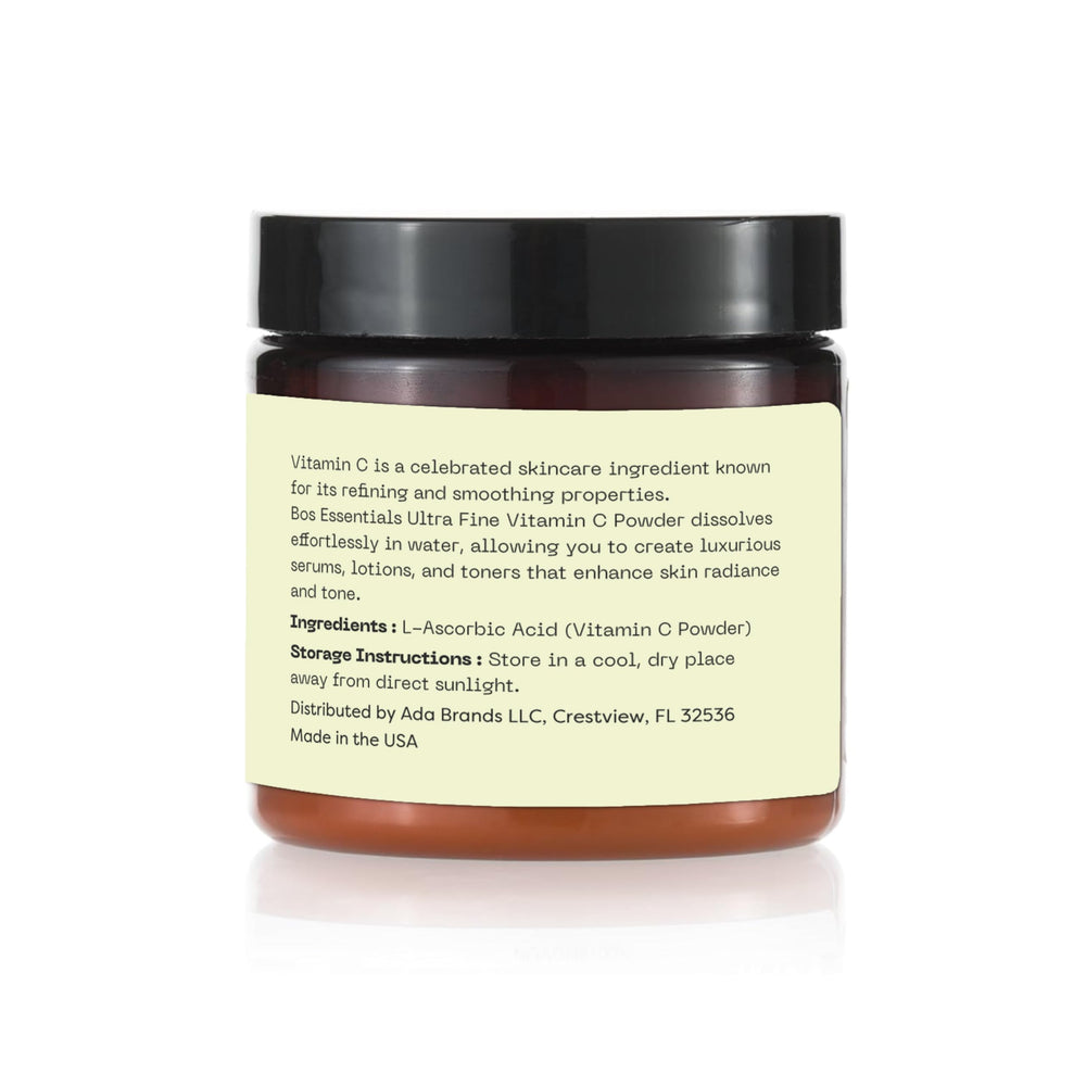 Bos Essentials Poudre Vitamine C Ultra Fine, mélange maison pour sérum personnalisé