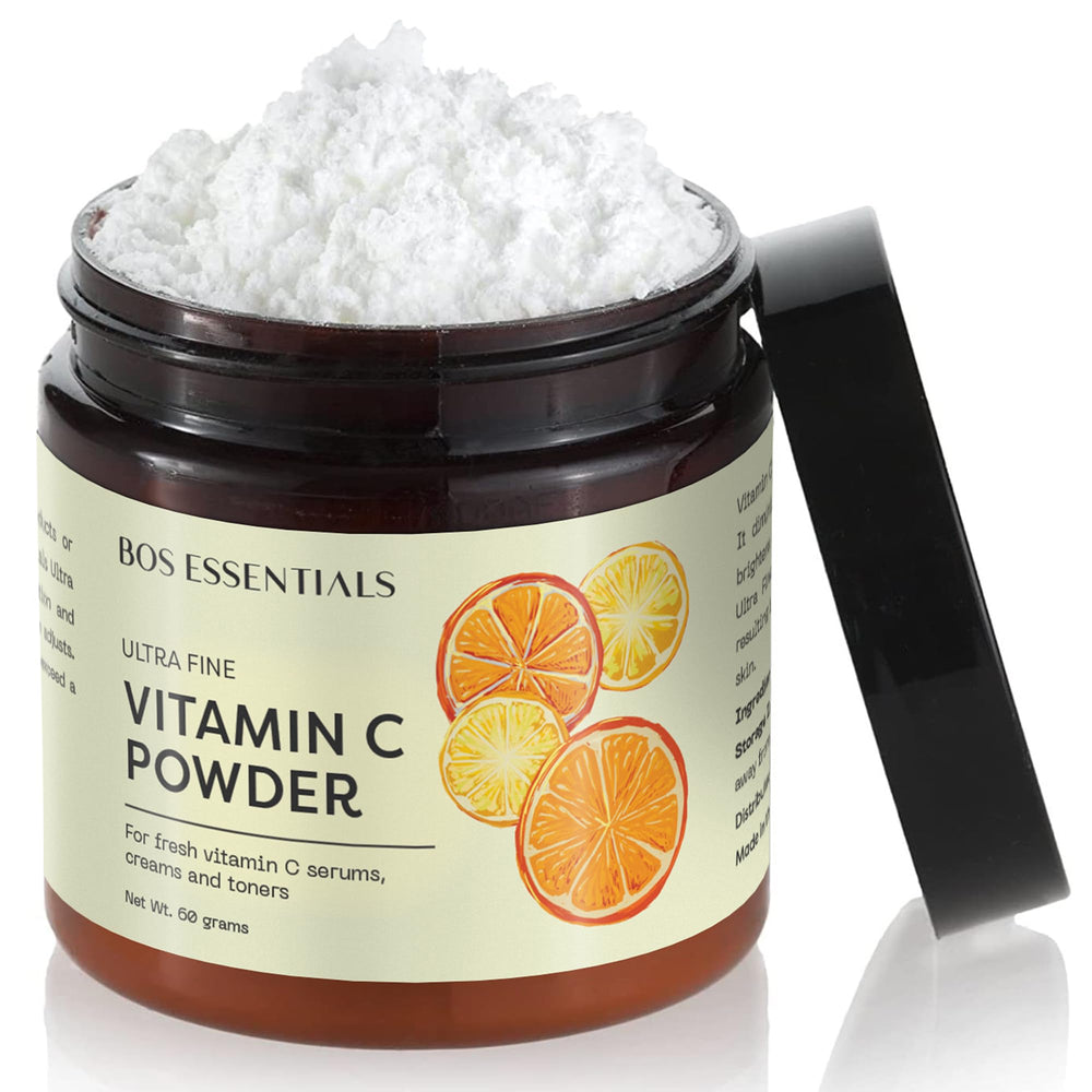 Bos Essentials Poudre Vitamine C Ultra Fine, versement facile pour sérum frais