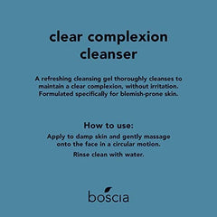 Boscia gel nettoyant, texture douce au toucher, idéal pour peaux sensibles.